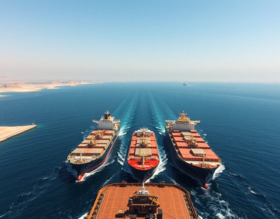 Strategic Strait of Hormuz waterway impacting USD/JPY currency markets amid Iran tensions