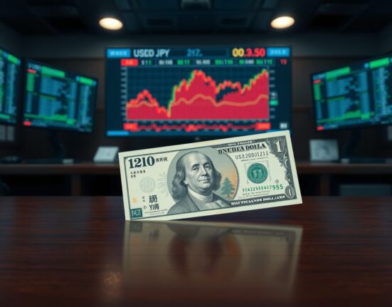 USD/JPY intervention analysis by MUFG showing yen and dollar banknotes with trading chart background