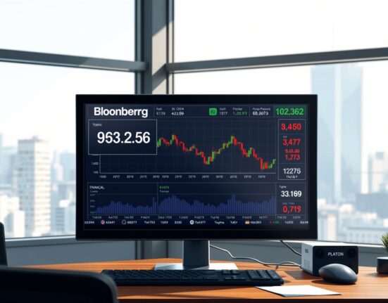 USD/JPY currency analysis on trading terminal with Tokyo financial district background