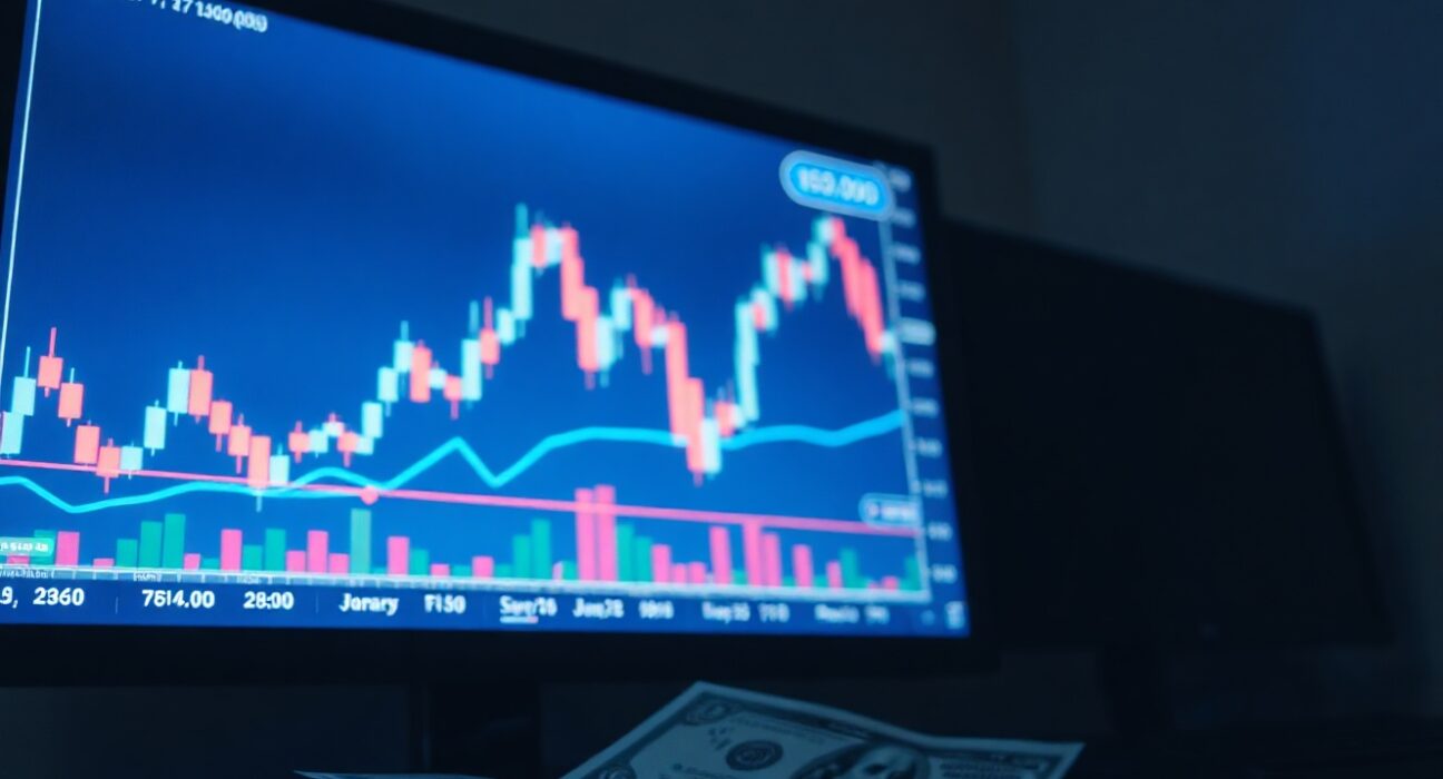 USD/JPY forex chart near 160 level on a trading screen