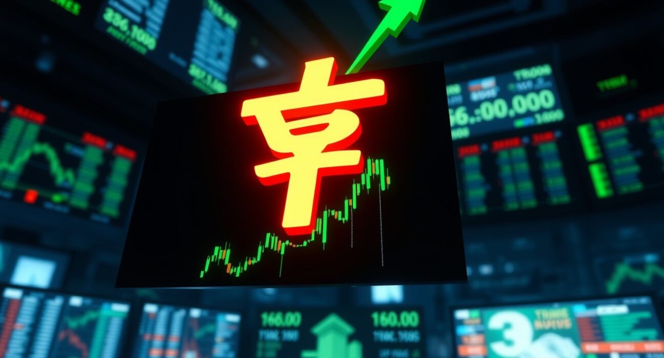 USD/JPY price forecast chart showing bullish breakout above 160.00 level with intervention fears highlighted.