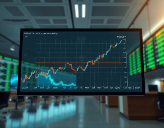 USD/JPY chart showing a higher trading range capped by resistance, as analyzed by UOB for forex traders.