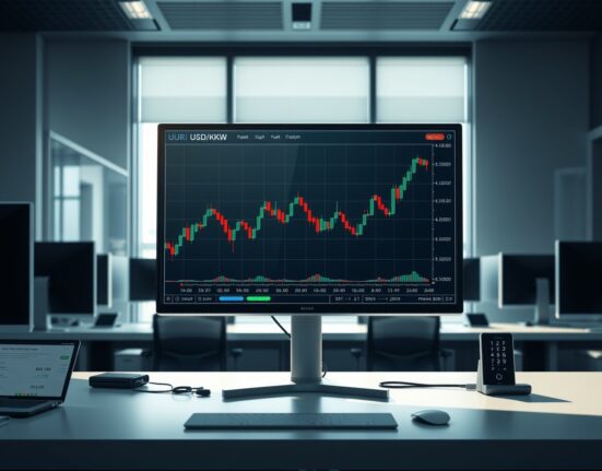 Forex trading analysis of USD to Korean won exchange rate showing potential rebound patterns