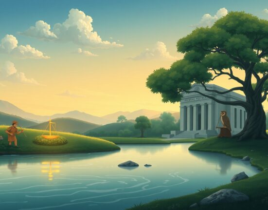 Ghibli-style illustration symbolizing USD analysis through labor markets and Federal Reserve policy decisions.