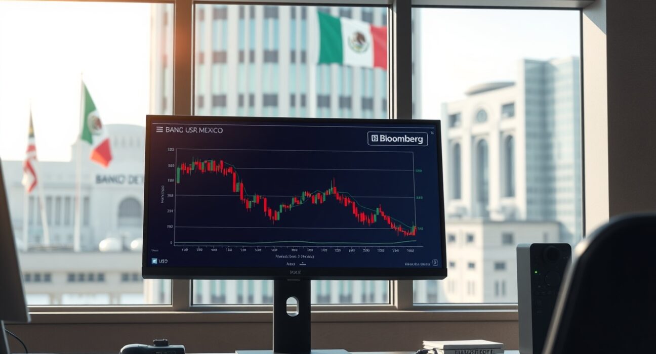 USD/MXN currency pair chart analysis showing Mexican peso vulnerability after Banxico rate decision