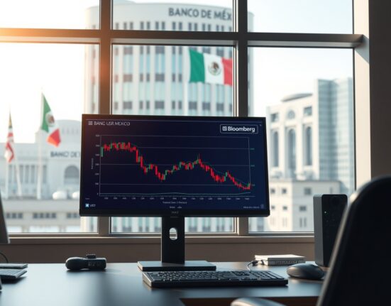 USD/MXN currency pair chart analysis showing Mexican peso vulnerability after Banxico rate decision