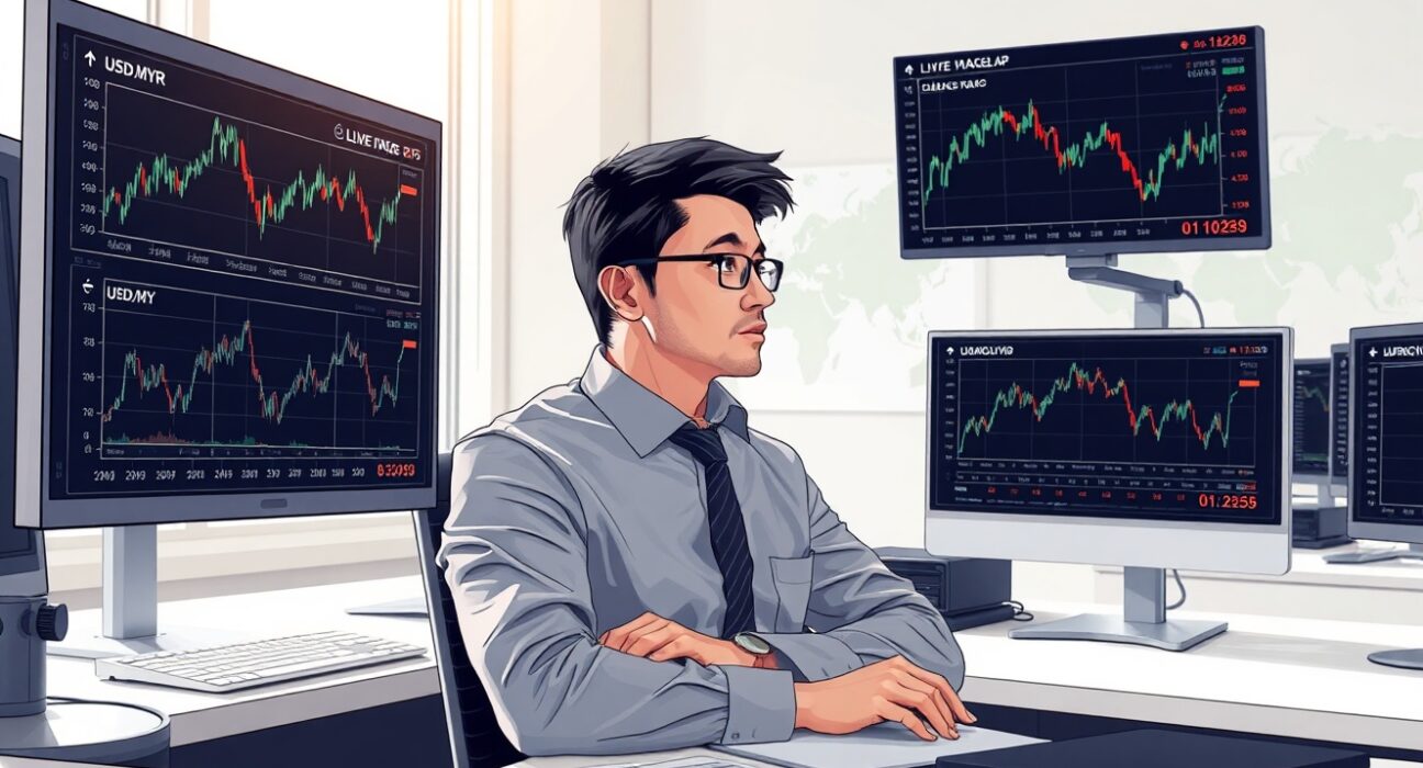 Financial analyst reviews USD/MYR exchange rate and oil price data affecting the Malaysian Ringgit.