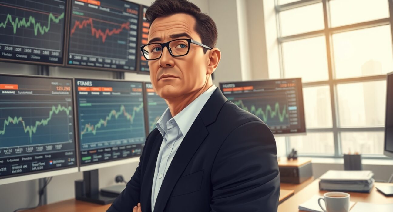 Financial analyst reviewing USD payrolls and retail sales data impact on Treasury yield curve