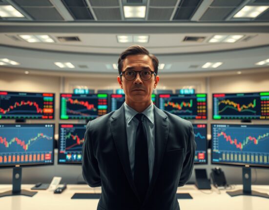 Financial analyst monitoring USD positioning data amid market volatility in Bank of America survey context.