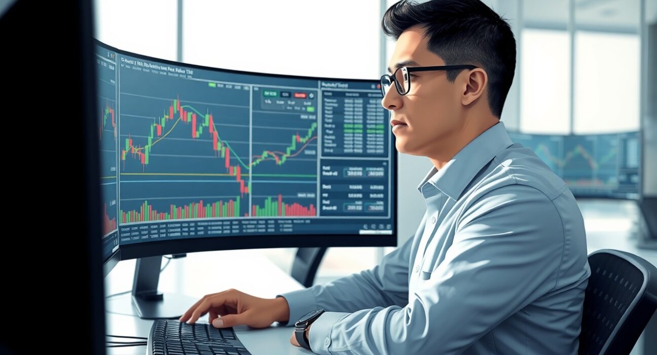 Financial analyst reviewing USD index technical charts for BBH's range trade forecast.