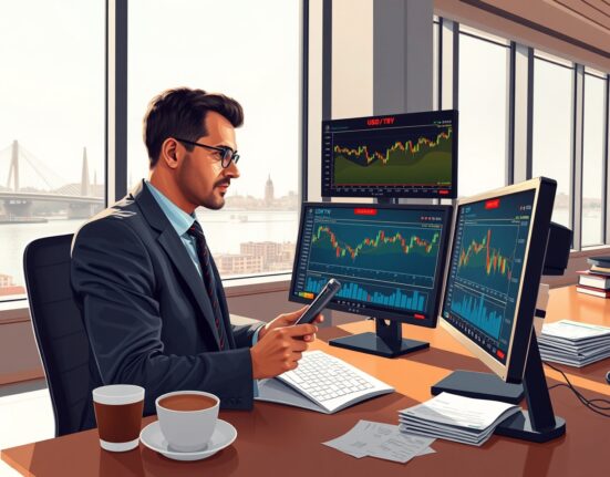 Professional forex trader analyzing USD/TRY exchange rate stability and carry trade opportunities in Turkey's financial markets