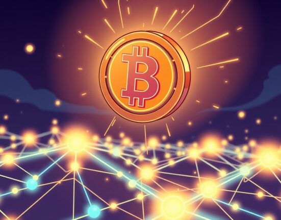 A cartoon illustration showing 30 million USD1 minted on Solana, symbolizing significant stablecoin development.