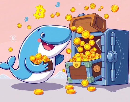 A cartoon illustration showing 250 million USDC minted, symbolizing a significant influx of capital into the crypto market.