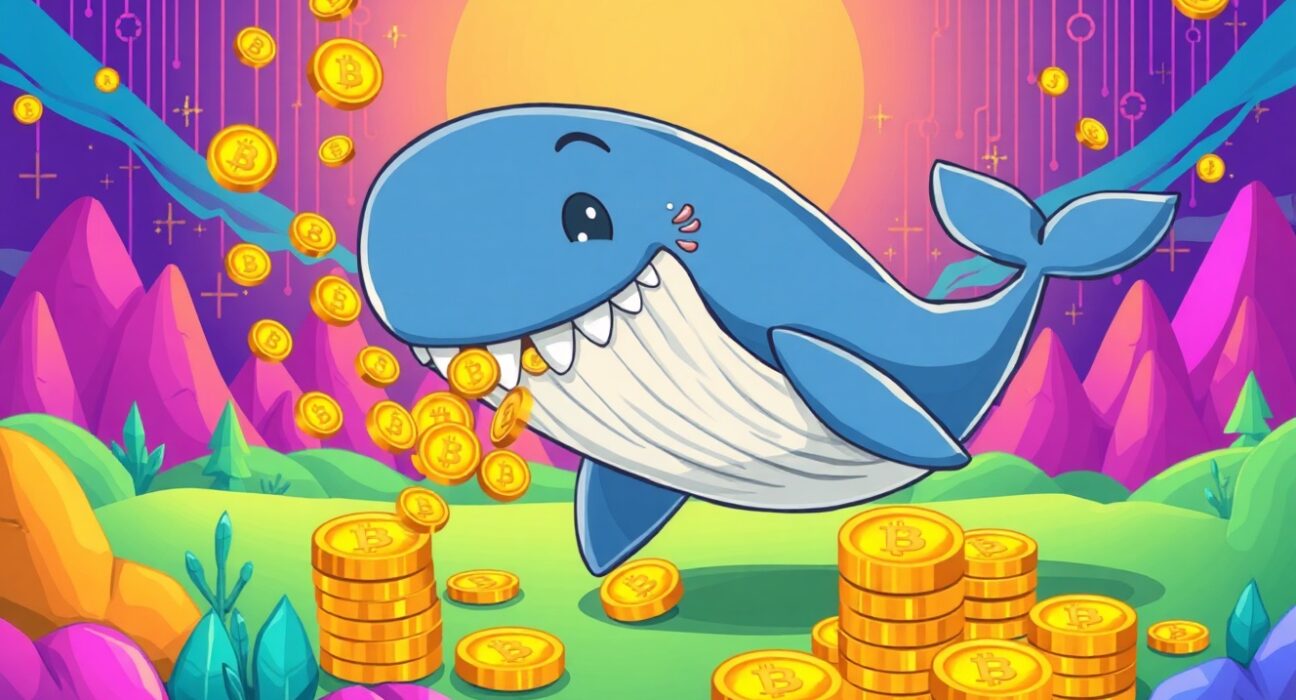 USDC minted event showing cryptocurrency whale creating stablecoins in vibrant digital economy