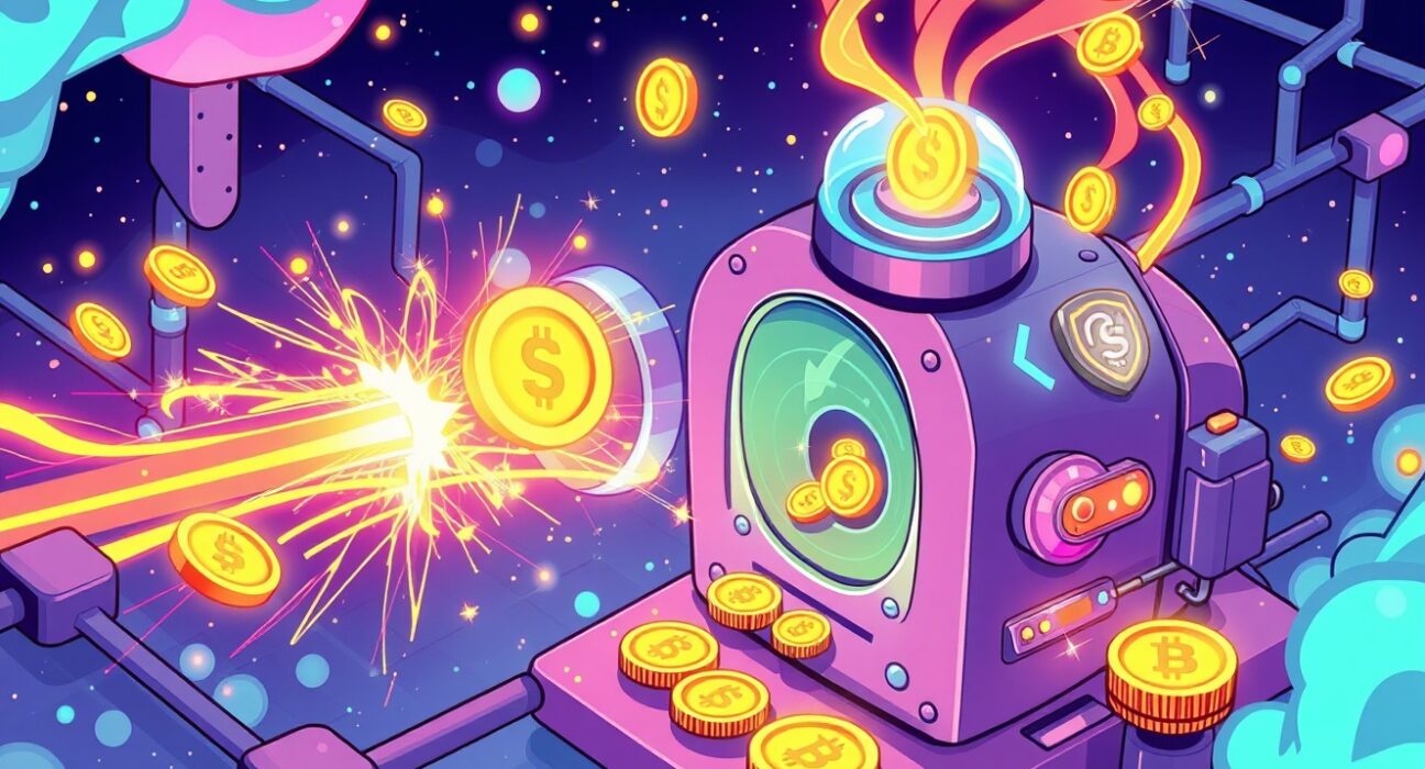 USDC minted on Solana blockchain showing digital coin creation and network expansion