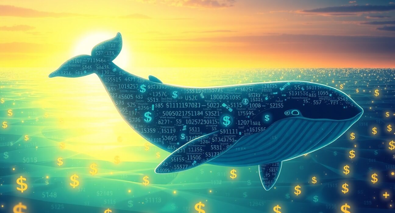 Blockchain data visualization showing 250 million USDC minting process and market impact analysis