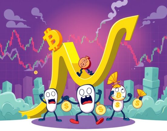 USDe circulating supply volatility shown through rollercoaster market graph with concerned crypto investors