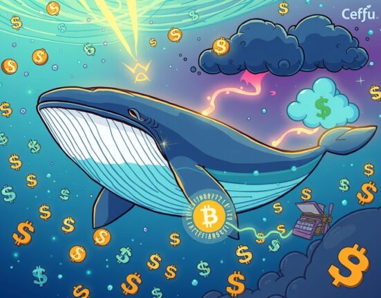Illustration of a significant USDT transfer from an unknown source to Ceffu, highlighting a major whale transaction impacting the crypto market.