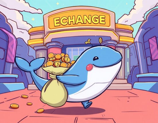 Illustration of a massive USDT transfer from an unknown wallet to a crypto exchange