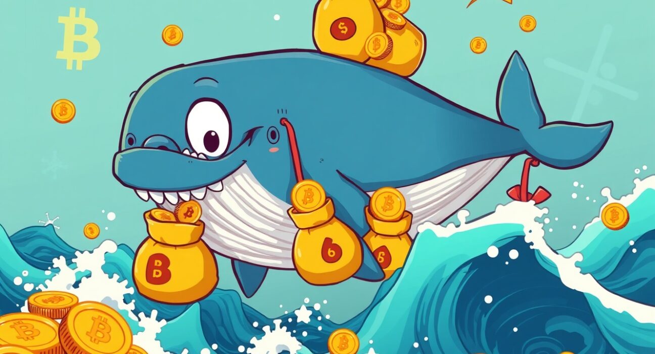 Massive USDT whale transfer illustration showing cryptocurrency movement to DeFi platform