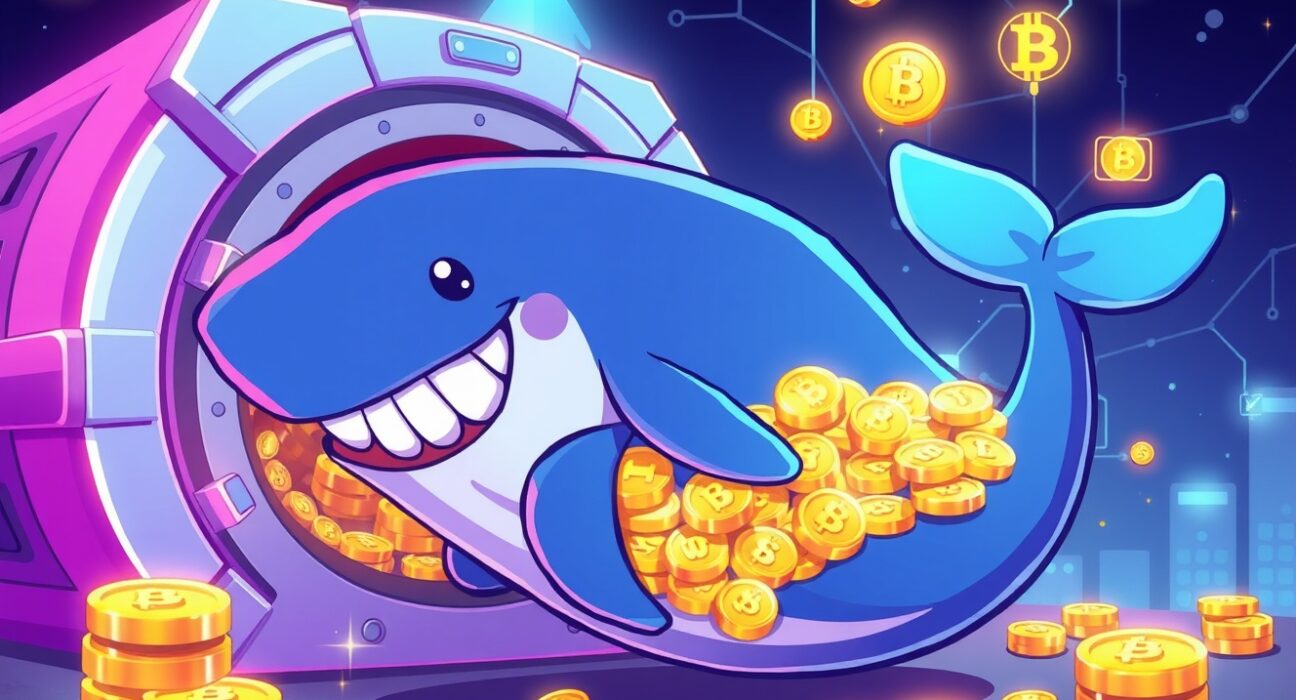 Massive USDT whale transfer illustration showing cryptocurrency movement between digital platforms