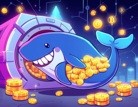 Massive USDT whale transfer illustration showing cryptocurrency movement between digital platforms