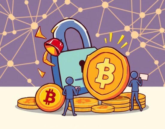 Cartoon showing a digital lock and coins, symbolizing efforts to secure funds after a UXLINK security breach.