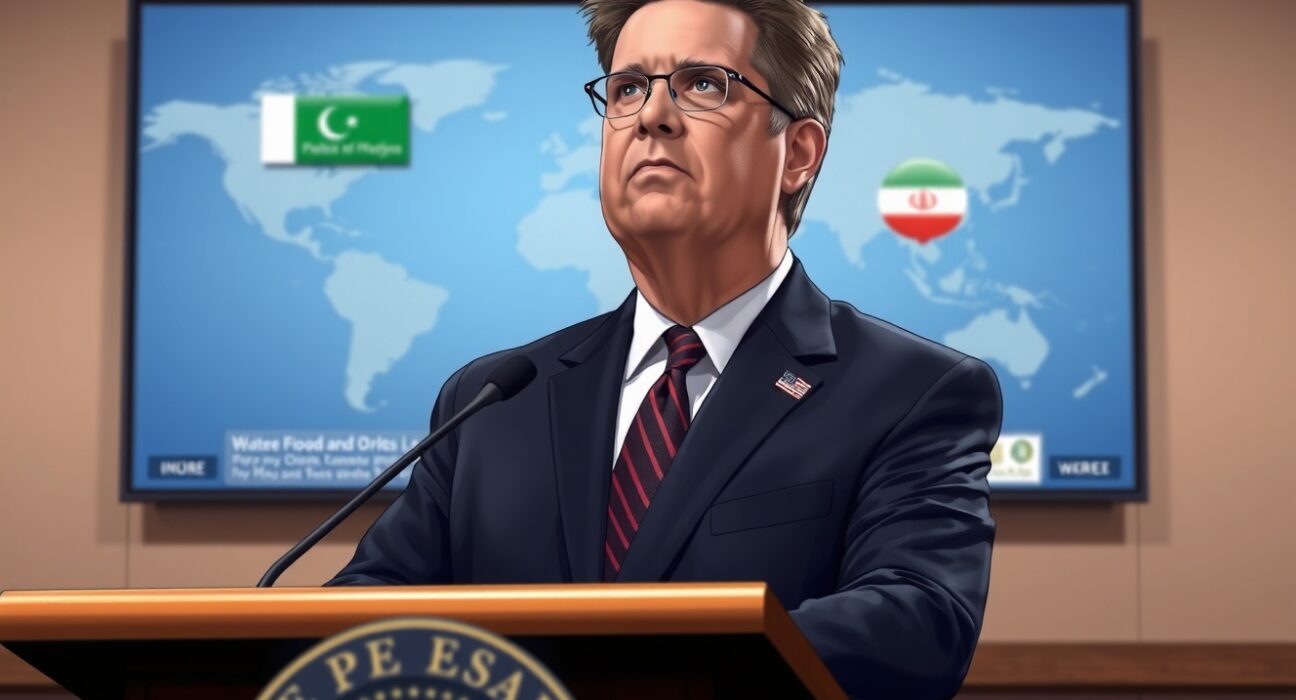 Vice President J.D. Vance at a briefing on the uncertain diplomatic trip to Pakistan for Iran nuclear talks.