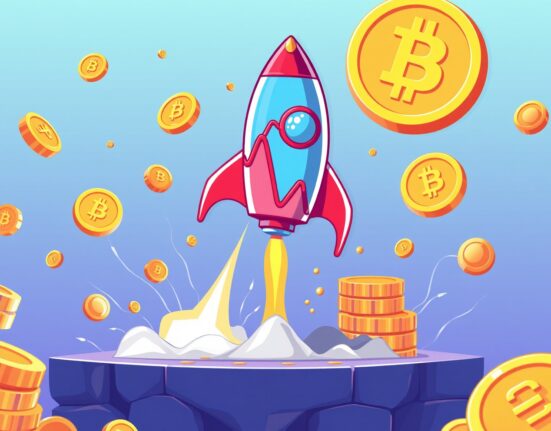 VanEck SOL ETF rocket launch representing blockchain investment growth