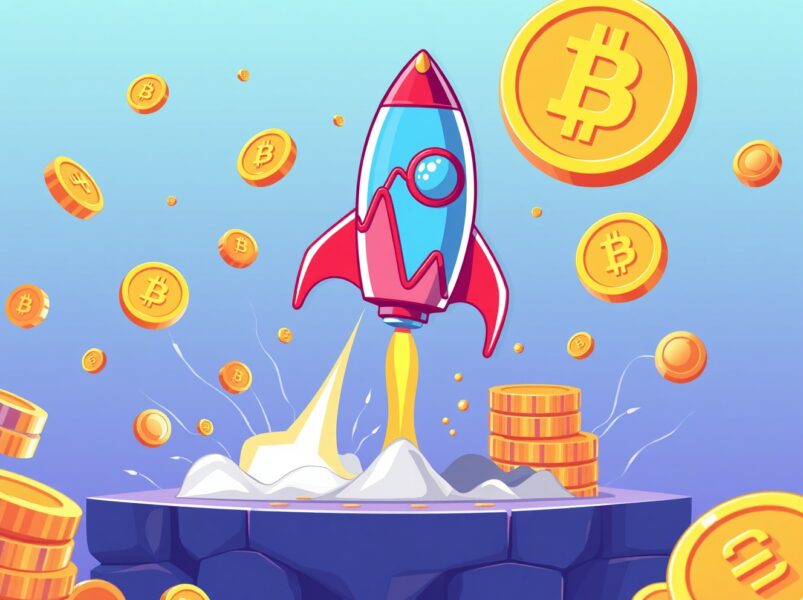 VanEck SOL ETF rocket launch representing blockchain investment growth