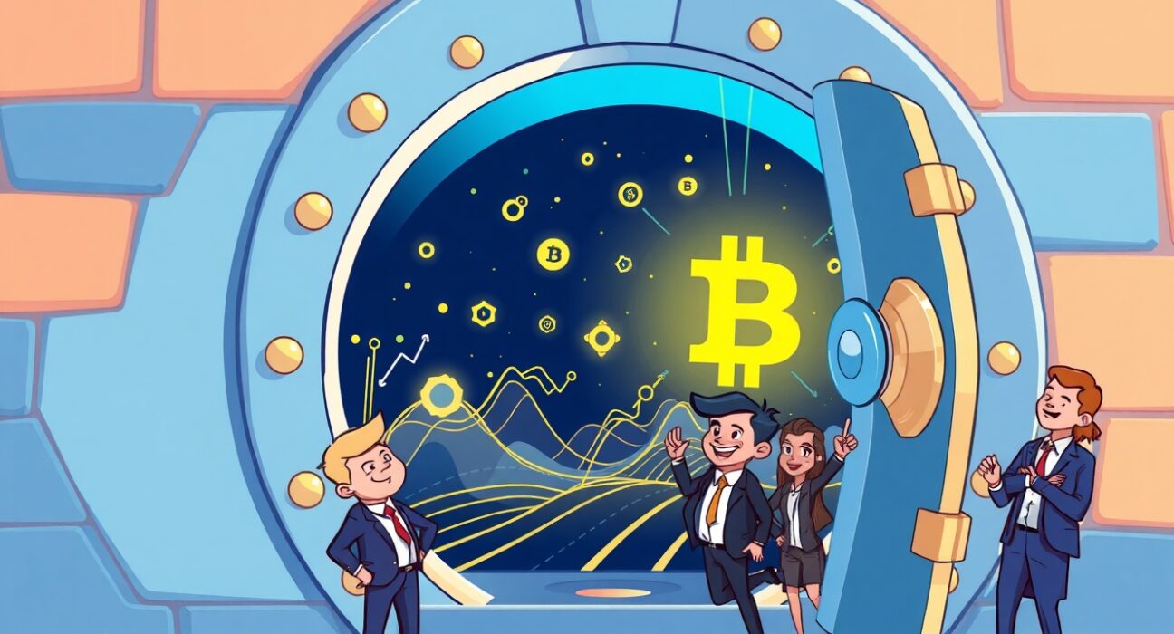 Vanguard opens its platform for crypto ETF trading, symbolizing new investment access.