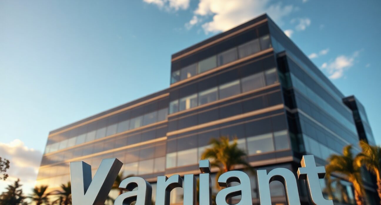 Exterior of Variant venture capital office in Silicon Valley during golden hour