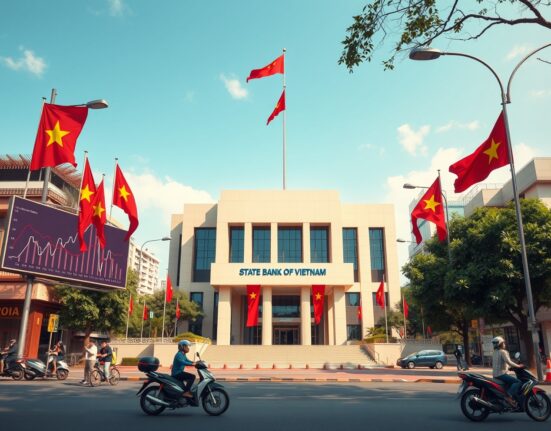 State Bank of Vietnam headquarters representing monetary policy response to inflation surge