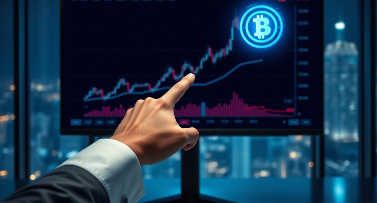 Virtuals Protocol VIRTUAL token price chart analysis on trading monitor