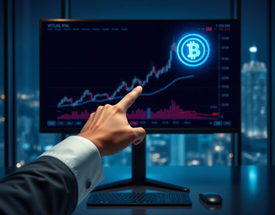 Virtuals Protocol VIRTUAL token price chart analysis on trading monitor