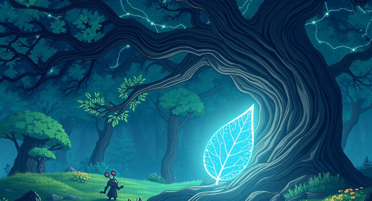 Vitalik Buterin's new DAO and prediction market model for creator tokens visualized as a digital ecosystem.