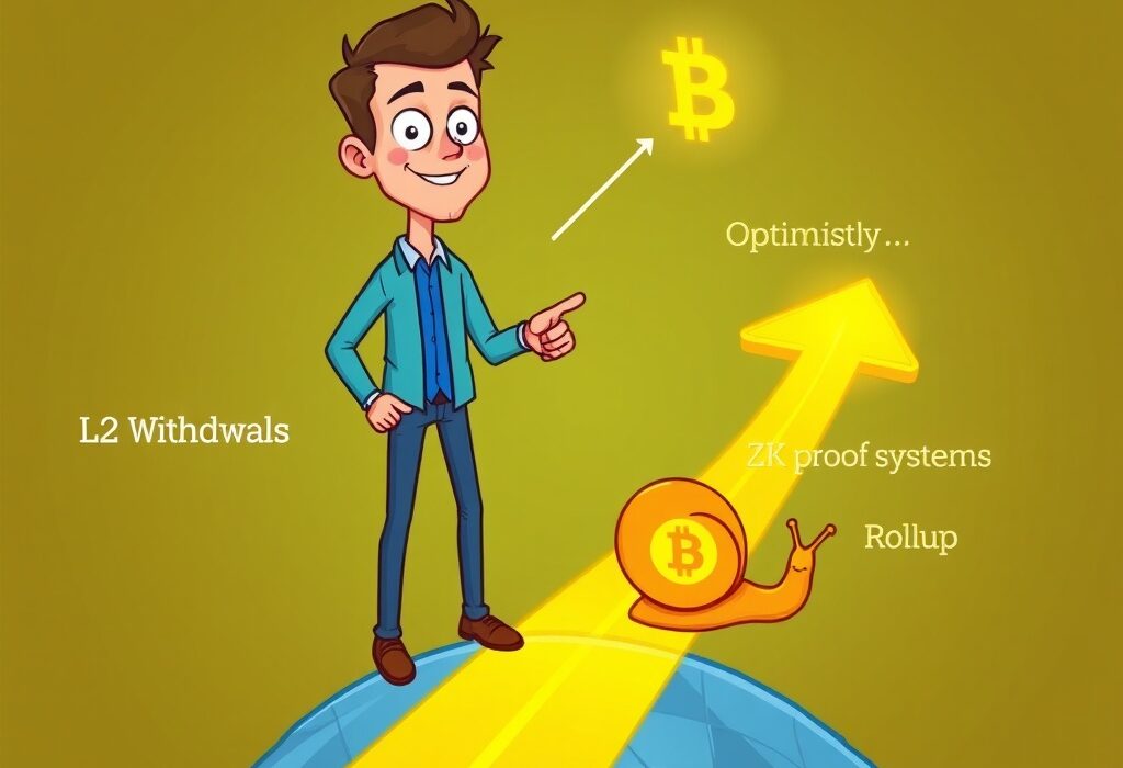 Vitalik Buterin's vision for faster L2 withdrawals using ZK proof systems, highlighting blockchain efficiency.