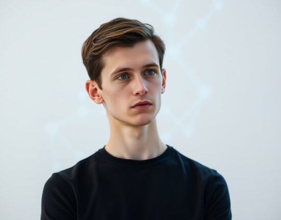 Ethereum founder Vitalik Buterin in a portrait about his recent cryptocurrency transactions and privacy tool usage.
