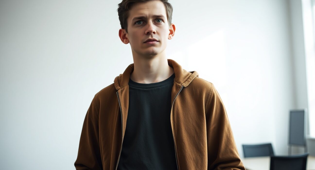 Vitalik Buterin, Ethereum co-founder, in a contemplative portrait regarding his major SHIB memecoin donation to charity.