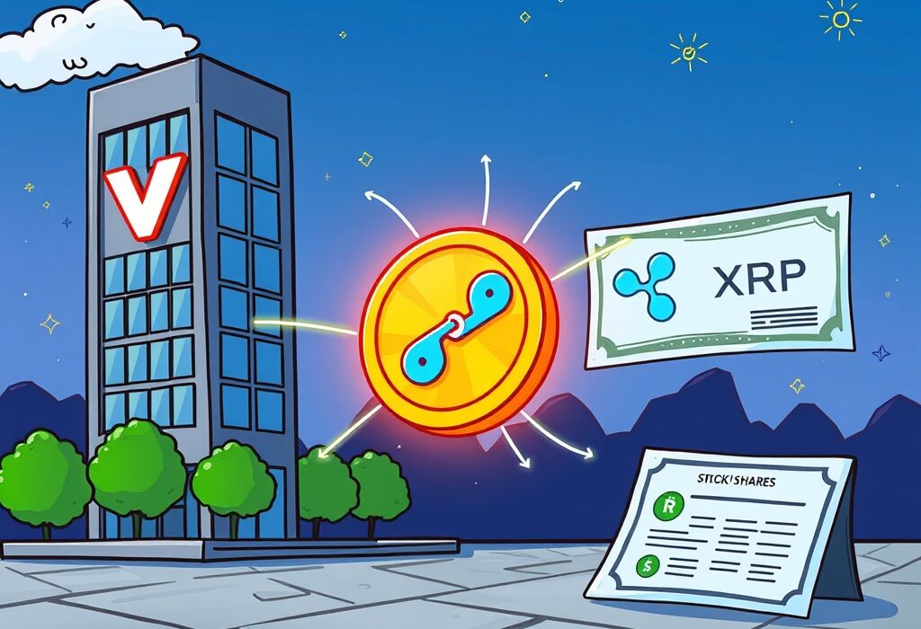 An illustration symbolizing VivoPower's groundbreaking investment in VivoPower Ripple Shares and their strategic XRP treasury approach.