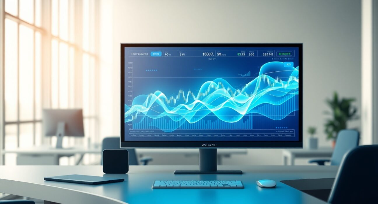 Wall Street trading desk analyzing data from the Kalshi prediction market platform.