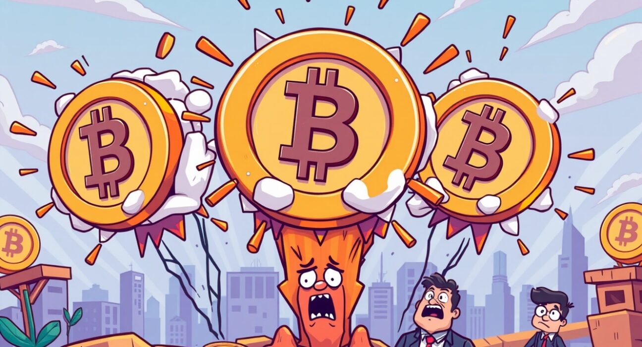 Wallet clustering analysis showing cryptocurrency bubble burst with dramatic price drops