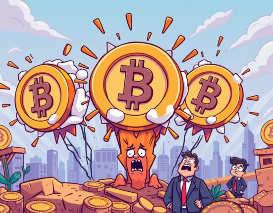 Wallet clustering analysis showing cryptocurrency bubble burst with dramatic price drops