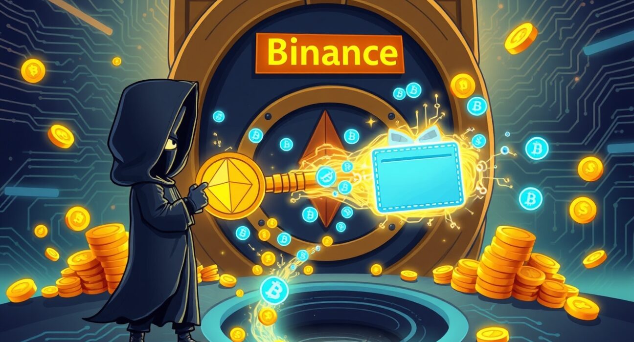 A mysterious figure withdraws a massive amount of ETH from the Binance crypto exchange vault.