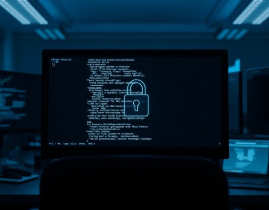 Computer screen with code and padlock icon symbolizing Wanchain's deadline for stolen NIGHT tokens return
