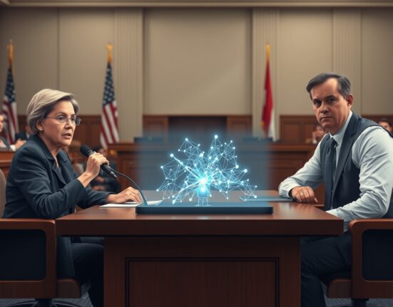 Senator Elizabeth Warren confronting Pentagon over AI ethics and Anthropic retaliation allegations in a government hearing.