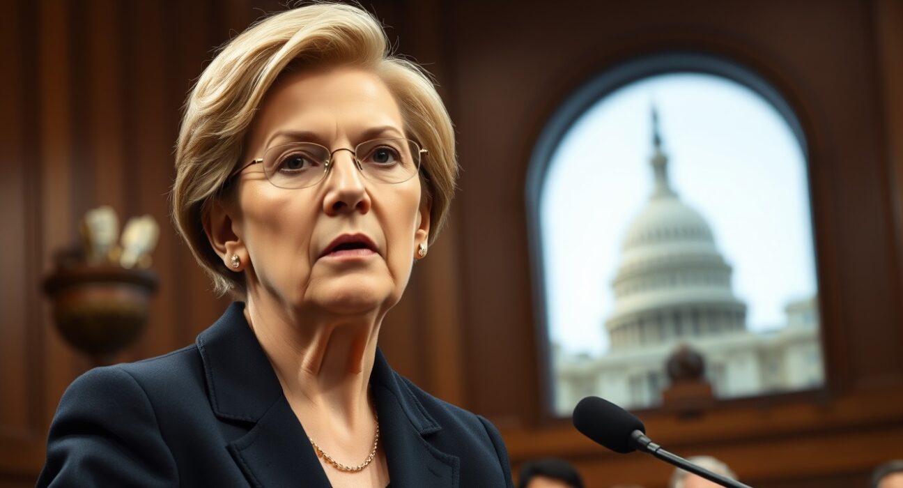 Senator Elizabeth Warren warns about SEC independence regarding cryptocurrency regulation.