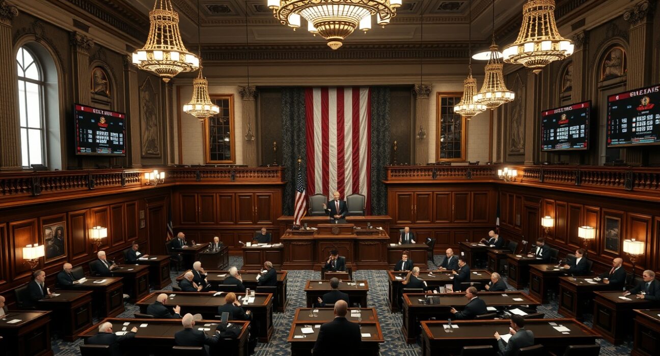U.S. Senate chamber during Kevin Warsh confirmation vote for Federal Reserve chair.
