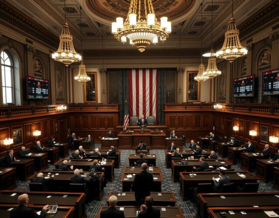 U.S. Senate chamber during Kevin Warsh confirmation vote for Federal Reserve chair.