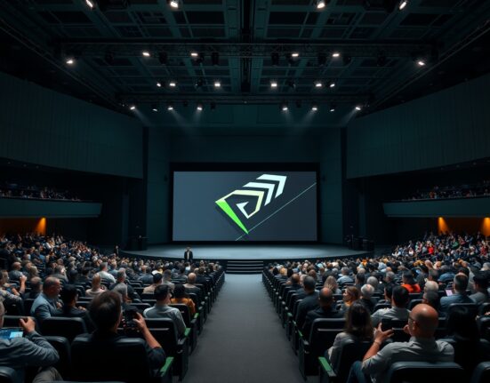 Audience awaits Jensen Huang's Nvidia GTC 2026 keynote at the SAP Center conference.